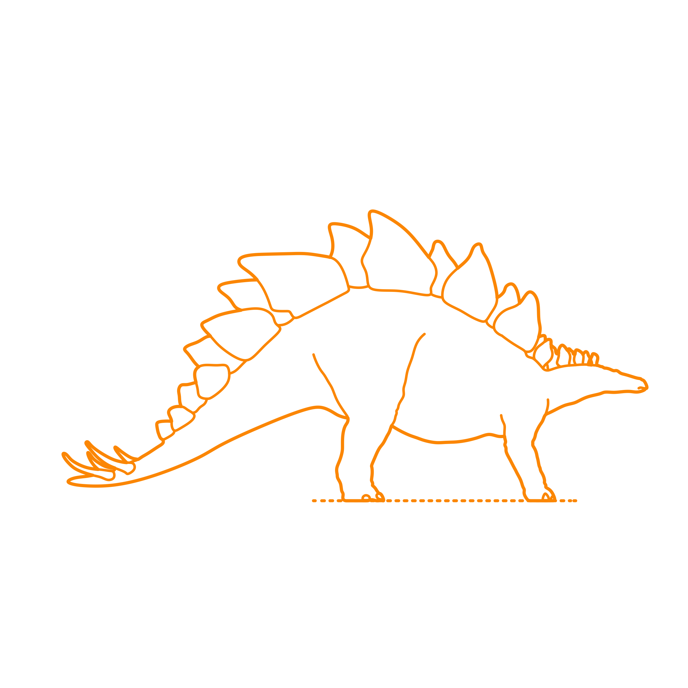 Animals Dinosaurs Stegosaurus Sticker Outline Svg File Free Vectors